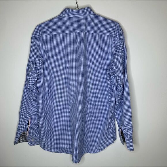 Eden Park Paris XL Blue and White Gingham LS Button Down‎ Shirt - Picture 4 of 9